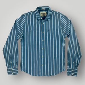 Abercrombie & Fitch NY Muscle Stripped Button Up Shirt Men's Size Large
